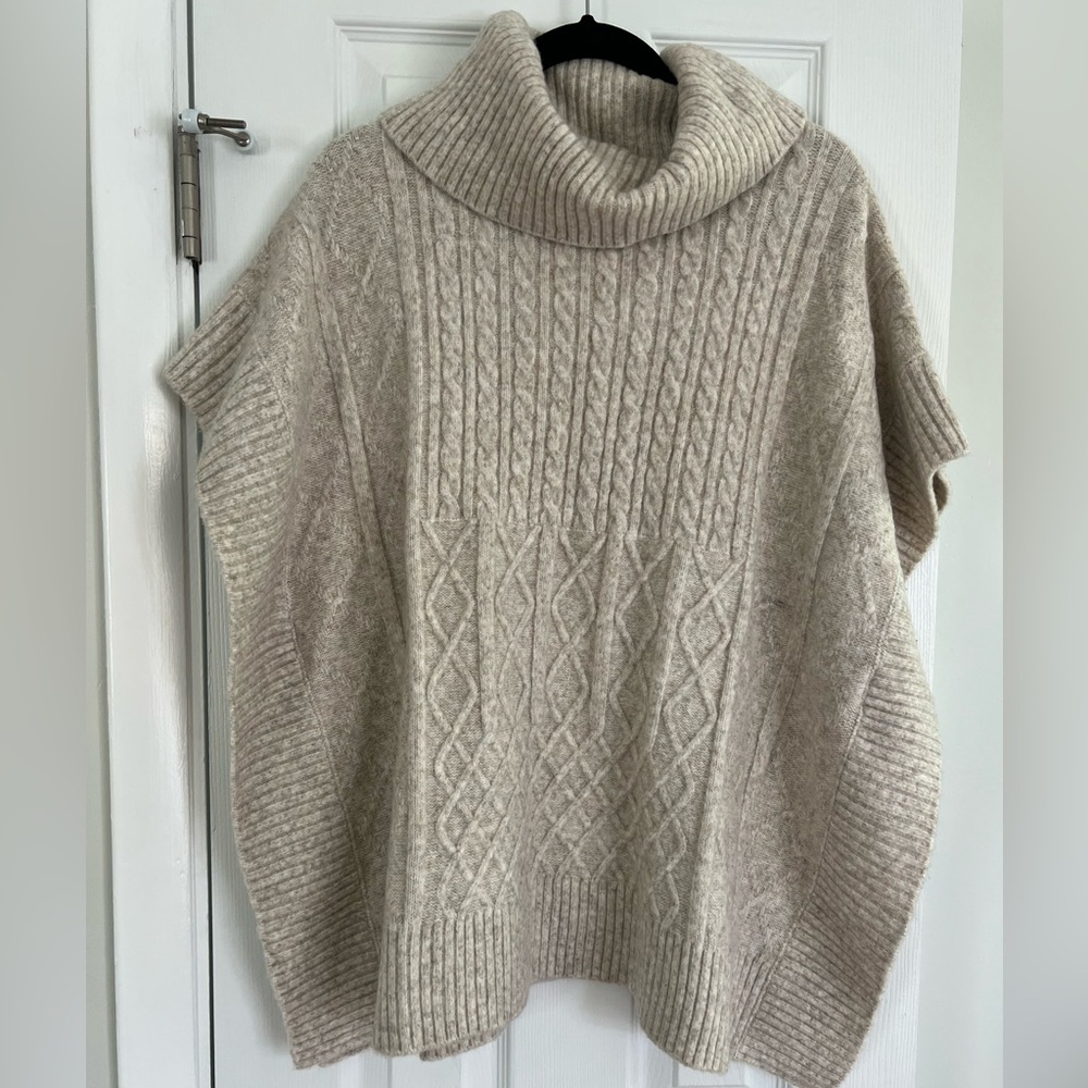 Loft sleeveless oversized turtle neck sweater